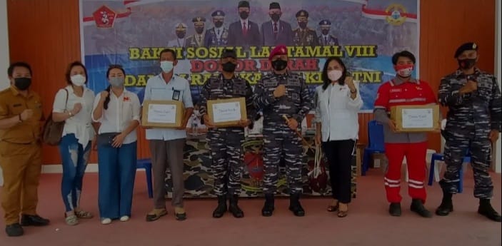 Lantamal VIII Manado Gelar Baksos Dalam Rangka Peringati HUT Ke-76 TNI Tahun 2021