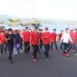 Bupati dan Wabup Minsel mengikuti jalan sehat bersama jajaran Pemkab Minsel