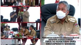 Bupati Minsel Franky Donny Wongkar, SH menerima audiensi Fakultas Kedokteran Unika Soegijapranata Semarang