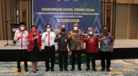 Bupati Minsel Franky Donny Wongkar menghadiri acara Pelaksanaan Diseminasi KPJU Unggulan UMKM Sulut