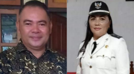 Camat Amurang Rommy Rumagit, S.Sos (kiri) dan Lurah Bitung Amurang Yanti Sumual, SH (kanan)