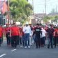 Pemkab Minsel menggelar olahraga bersama yang dihadiri oleh Bupati Minsel Franky Wongkar