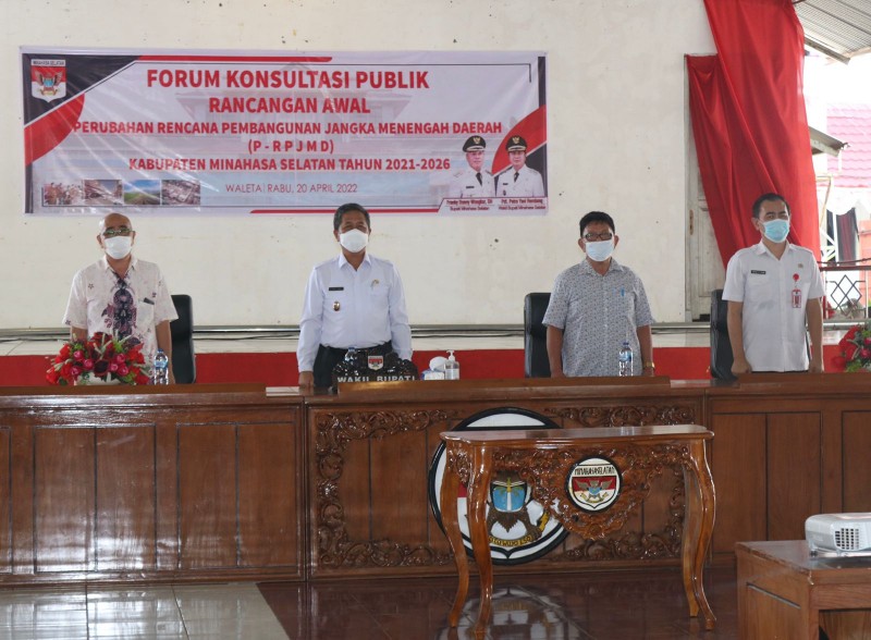 Wabup Petra Rembang menghadiri Forum Konsultasi Publik P-RPJMD Minsel 2022-2026