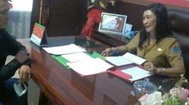 Foto Lados Pendidikan Minut saat menerima kunjungan wartawan