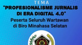 Kegiatan Workshop dan Pelatihan Profesionalisme Jurnalis Di Era Digital 4.0 yang digelar oleh PWI Minsel