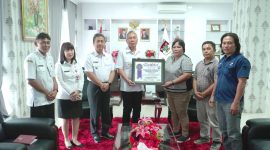 PWI Minsel saat kunjungan Pemberian Sertifikat Penghargaan kepada Pemkab Minsel
