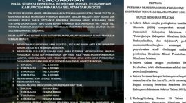 Pengumuman Hasil Seleksi Penerima Beasiswa Minsel Perubahan Kabupaten Minahasa Selatan 2022