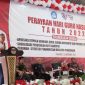 Bupati Minsel Franky Wongkar dalam kesempatan memberi sambutan saat Perayaan HGN 2022