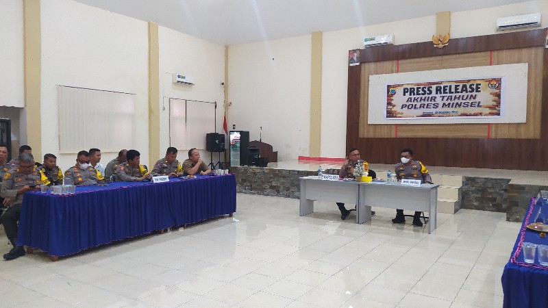 Press Release Pencapaian Penanganan Kasus Oleh Polres Minsel di Tahun 2023