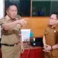 Bupati Franky Wongkar ketika memberikan instruksi kepada Kadis Dukcapil Minsel beserta pegawai