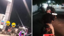 Tangkapan Layar postingan salah satu netizen yang memperlihatkan SPBU Amurang melayani pembelian BBM Galon