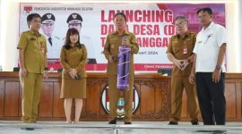 Bupati Minsel Franky Donny Wongkar melaunching Dana Desa Tahun Anggaran 2024
