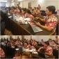 Hukum Tua Deddy Tangkulung bersama Sekdes dan Kaur Keuangan saat mengikuti Bimbingan Teknis Siskeudes di Hotel Sutanraja Amurang