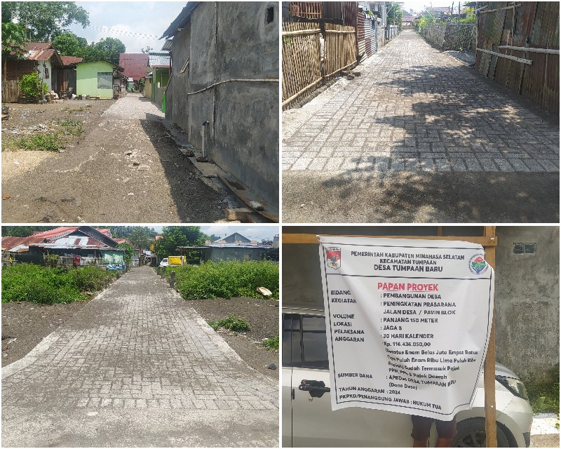 Foto: Peningkatan Prasarana Jalan Desa Paving Blok di lokasi Jaga 8, Deda Tumpaan Baru, Minahasa Selatan