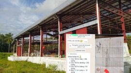 Foto: salah satu bangunan Rumah Produksi Bersama (RPB) Factory Sharing Kapitu Amurang Barat Minsel, /foto inserted: bukti order dan bukti pembelian besi baru untuk RPB
