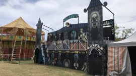 Wahana Rumah Hantu di Pasar Malam yang berlokasi di Kelurahan Bitung Amurang Minahasa Selatan