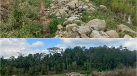 Foto: lokasi pembuatan jalan di wilayah Desa Kinamang Satu yang diduga menggunakan anggaran dana desa (DD) Kinamang