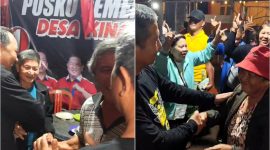 Foto: tangkapan layar rekaman video saat PYR-FAM mampir dan menyalami para pendukung FDW-TK di posko nomor urut 1 di Kinamang 