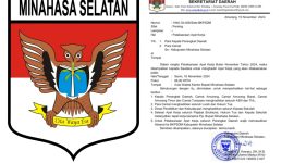 Foto: Logo Minsel dan Surat Pemberitahuan Pemkab Minsel kepada seluruh Kepala SKPD, Camat, Kumtua, Lurah, dan Kepala Sekolah untuk mengikuti apel kerja 