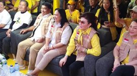 Foto: kebersamaan PYR-FAM bersama CEP, MEP, dan YSK di Kampanye Terbuka di Kecamatan Tenga, Minsel