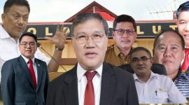 Foto: kelima orang yang ditetapkan sebagai tersangka oleh Polda Sulut, serta OD dan RD yang disebut oleh Kuasa Hukum Steve Kepel.