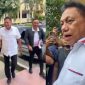 Foto: Olly Dondokambey saat mendatangi Polda Sulut, memenuhi panggilan pemeriksaan oleh penyidik Subdit Tipidkor Ditreskrimsus