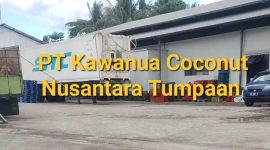 Foto: Gambar tampilan depan, gerbang PT Kawanua Coconut Nusantara Tumpaan 