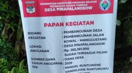 Foto: plang proyek DD Pinapalangkow 