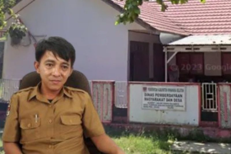 Foto: Kantor PMD Minsel (background), foto Kadis PMD Ever Poluakan