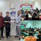 Foto: kolase Ketua DPRD Minsel dan Sekwan saat menyerahkan surat aspirasi masyarakat lewat LSM dan Ormas di Minsel (kiri), saat audiensi bersama LSM dan Ormas dan pimpinan beserta anggota DPRD Minsel (kanan)