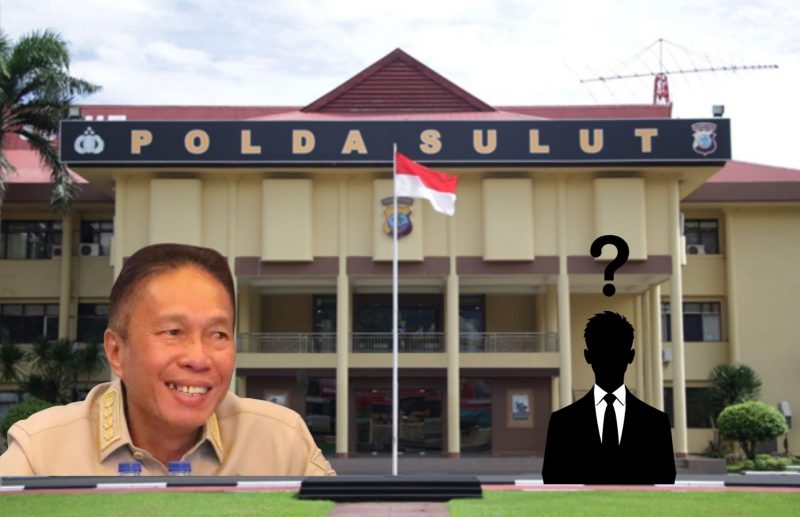 Foto: ilustrasi background Mapolda Sulawesi Utara, inserted foto Bupati Minsel Franky Donny Wongkar (kiri), foto ilustrasi foto tanpa identitas (kanan)