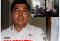 Foto: Kadis Kominfo Minsel Tusrianto Rumengan, saat usai diperiksa/ inserted photo: Kadis Rumengan saat dalam pemeriksaan Unit Tipidkor Polres Minsel