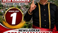 Foto: flayer Calon Hukum Tua Desa Kamangta Nomor Urut 1 Laurens Mandagie 