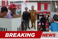 Foto: kolase beberapa foto dugaan pelanggaran saat hari pencoblosan di Desa Kamangta, inserted photo: Asisten I Bidang Pemerintahan & LI-TIPIKOR Sulawesi Utara.