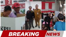 Foto: kolase beberapa foto dugaan pelanggaran saat hari pencoblosan di Desa Kamangta, inserted photo: Asisten I Bidang Pemerintahan & LI-TIPIKOR Sulawesi Utara.