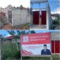Foto: kolase gambar lokasi bangunan Koperasi Desa Merah Putih Kakenturan Barat, Kecamatan Modoinding, Minahasa Selatan, yang bersebelahan dengan fasilitas umum lainnya, serta rumah warga.